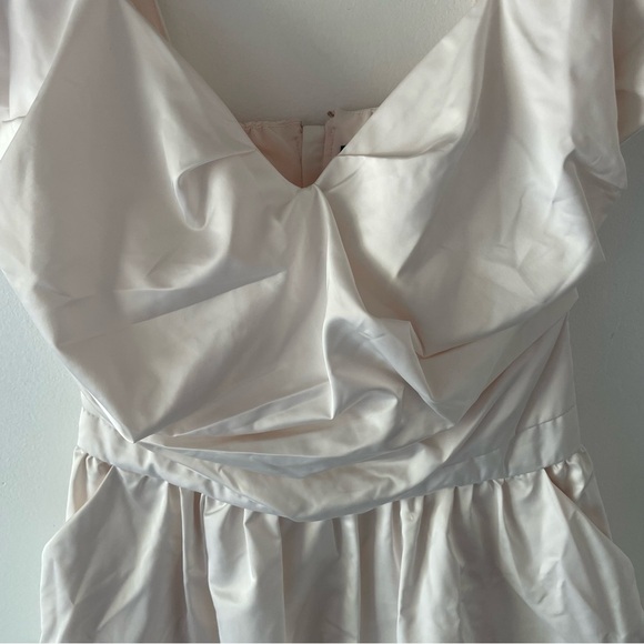 Elisabetta Franchi White Puff Sleeve Bubble Mini Dress 37547 - Picture 6 of 11